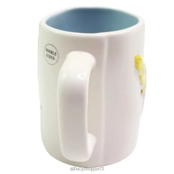 NEW Rae Dunn by Magenta GLORY IN THE HIGHEST Blue Interior Dbl Sided Angel Mug - Picture 2 of 6